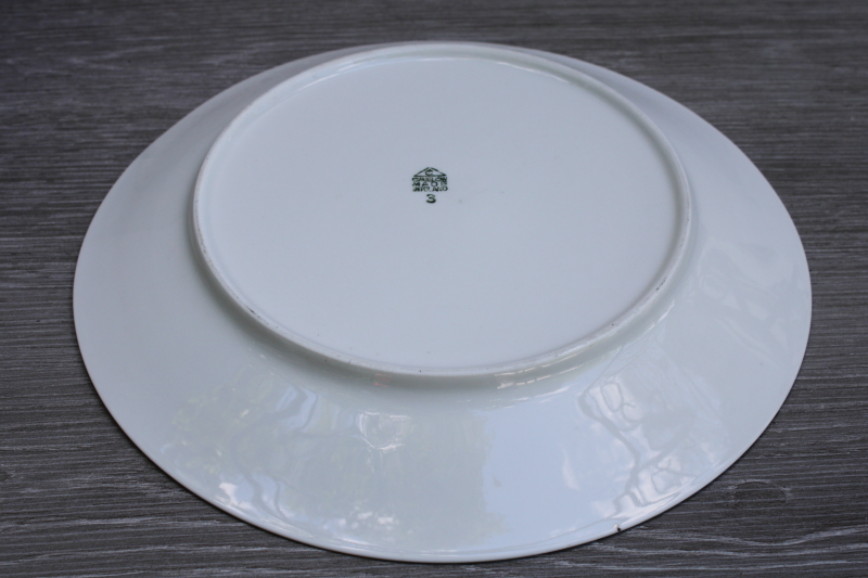 photo of Cmielow Poland china plate, vintage luncheon plate fish pattern teal green & blue  #4