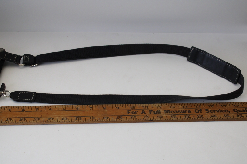 photo of Coach signature black trim crossbody shoulder bag, small purse good used condition #6