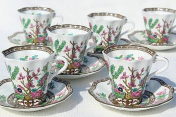 catalog photo of Coalport Indian Tree newer vintage demitasse coffee or chocolate cups