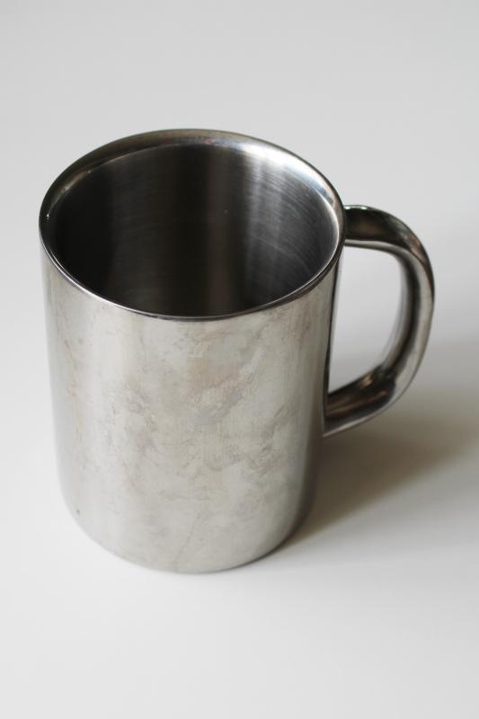 photo of Coleman Exponent camp mug for camping kitchen, heavy stainless steel metal cup #1