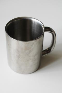 catalog photo of Coleman Exponent camp mug for camping kitchen, heavy stainless steel metal cup