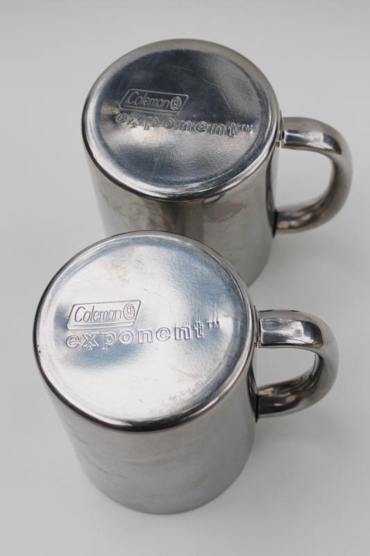 photo of Coleman Exponent camp mugs for camping kitchen, heavy stainless steel metal cups #4