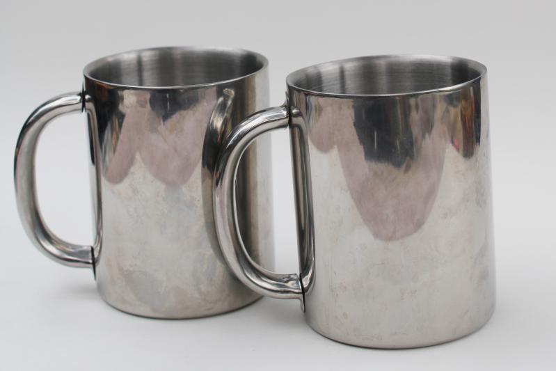 photo of Coleman Exponent camp mugs for camping kitchen, heavy stainless steel metal cups #5