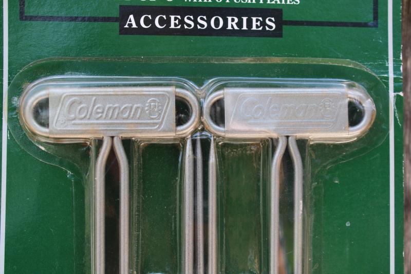 photo of Coleman camp stove grill accessories, mint in package double rod skewers w/ push plates #2