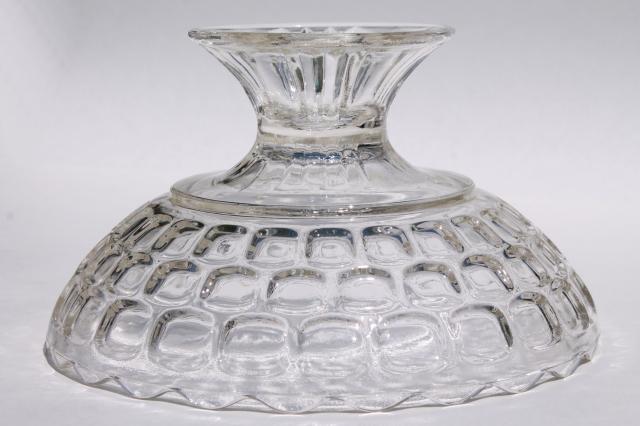 photo of Colonial Yorktown Federal glass compote dish or footed bowl, vintage pattern glass #4