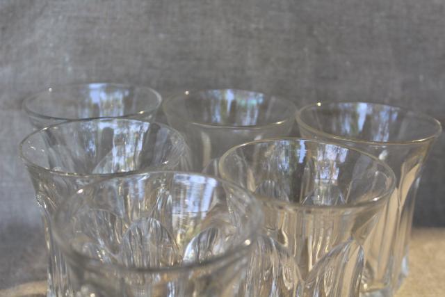 photo of Colonial panel pattern heavy pressed glass tumblers, vintage Heisey EAPG drinking glasses #3