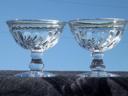 photo of Colony Fostoria, three part dish, oval bowl, sherbets or champagnes #6