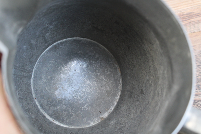 photo of Concord pewter pitcher, 20th century vintage, early American colonial style  #3