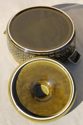 photo of Connemara Celtic vintage Irish Erin green pottery covered bowl serving dish #6