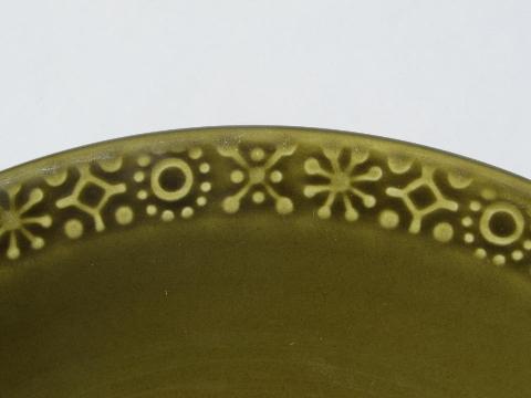 photo of Connemara Celtic vintage Irish Erin green pottery dinner plates Ireland #3