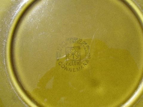 photo of Connemara Celtic vintage Irish Erin green pottery dinner plates Ireland #4
