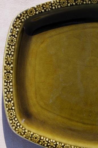 photo of Connemara Celtic vintage Irish Erin green pottery large serving platter #4