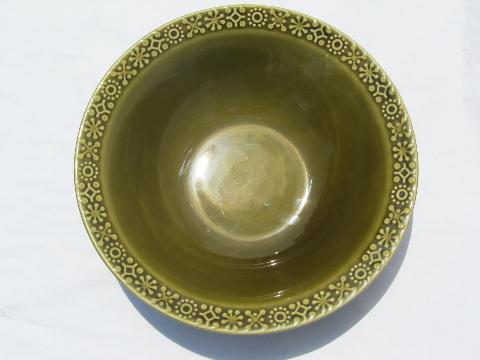 photo of Connemara Celtic vintage Irish Erin green pottery serving bowl Ireland #2