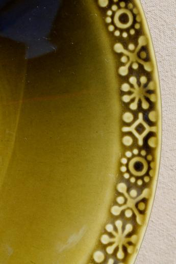 photo of Connemara Celtic vintage Irish Erin green pottery serving bowl Ireland #3