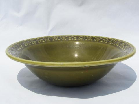 photo of Connemara Celtic vintage Irish Erin green pottery soup bowls Ireland #5
