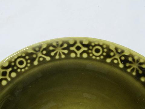 photo of Connemara Celtic vintage Irish Erin green pottery soup bowls Ireland #4