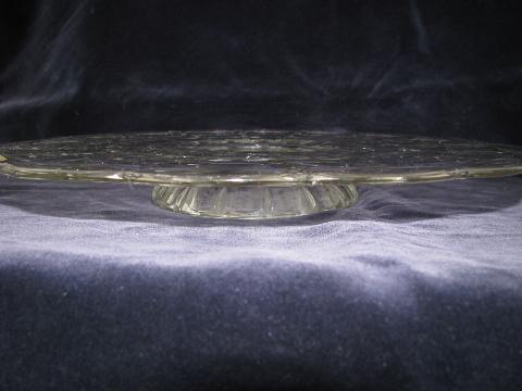 photo of Constellation pattern glass cake or torte plate, pedestal foot #2