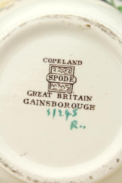 photo of Copeland Spode Gainsborough vintage china tea set, teapot, cream & sugar #3