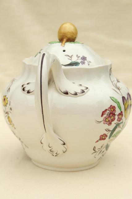 photo of Copeland Spode Gainsborough vintage china tea set, teapot, cream & sugar #6
