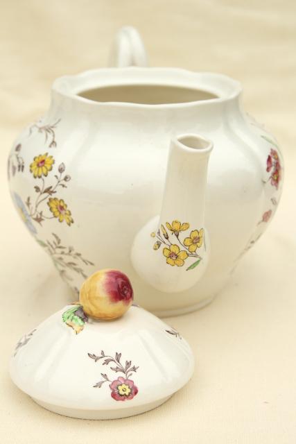 photo of Copeland Spode Gainsborough vintage china tea set, teapot, cream & sugar #8