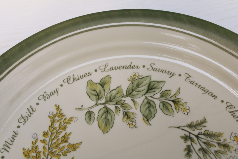 Corelle Thymeless Herbs pattern dinner plates set of 4, vintage country ...