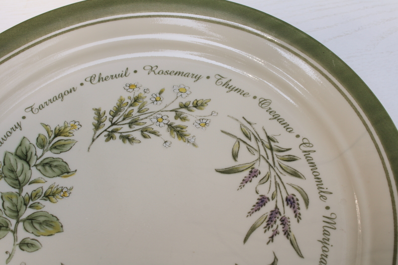Corelle Thymeless Herbs pattern dinner plates set of 4, vintage country ...