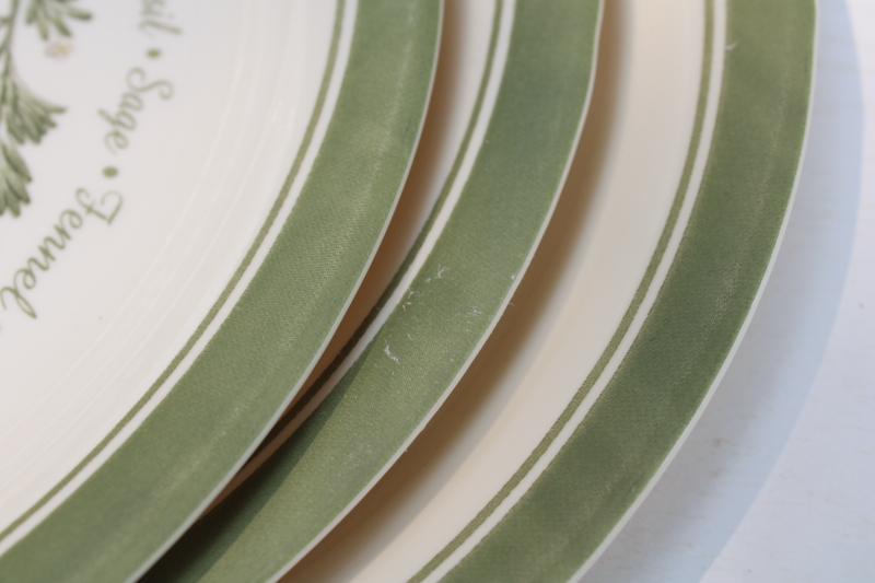 Corelle Thymeless Herbs pattern dinner plates set of 4, vintage country ...