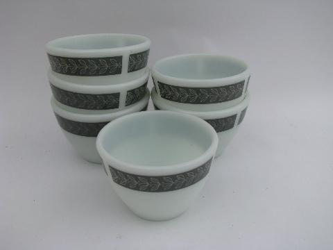 photo of Corning glass vintage ramekins or custard cups, Grecian Gray #1