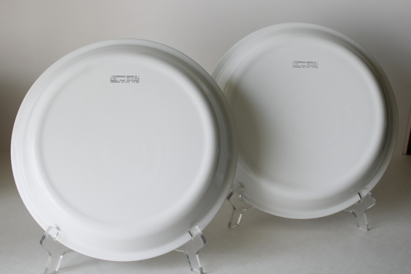 photo of Corningware blue cornflower pattern pie pans, vintage pie plates in excellent condition  #4