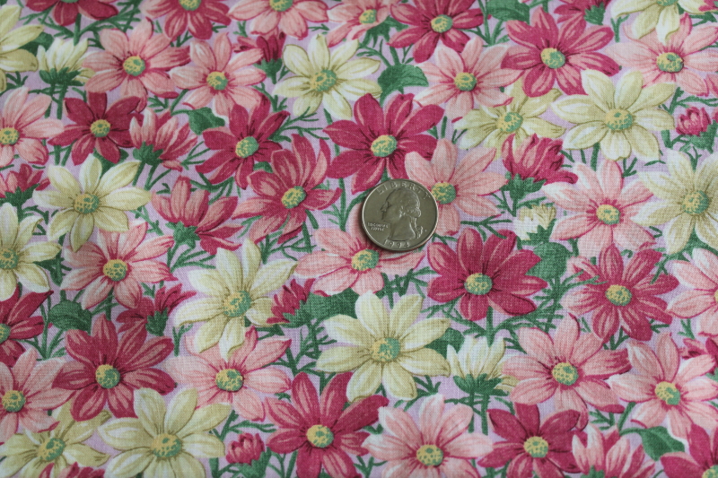 photo of Cosmos for October floral print Concord fabric, quilting weight cotton  #1