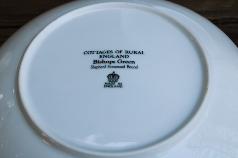photo of Cottages of Rural England trio of vintage china plates English cottage scenes  #3