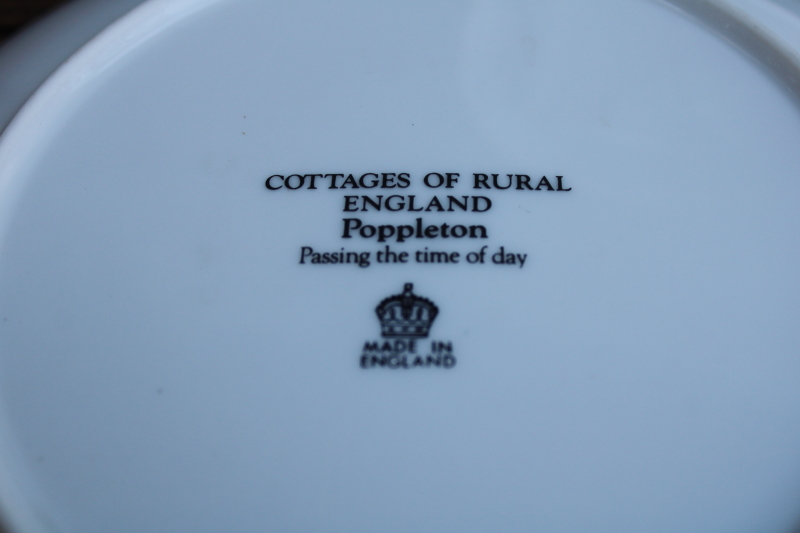 photo of Cottages of Rural England trio of vintage china plates English cottage scenes  #5