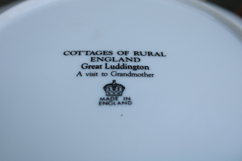photo of Cottages of Rural England trio of vintage china plates English cottage scenes  #8