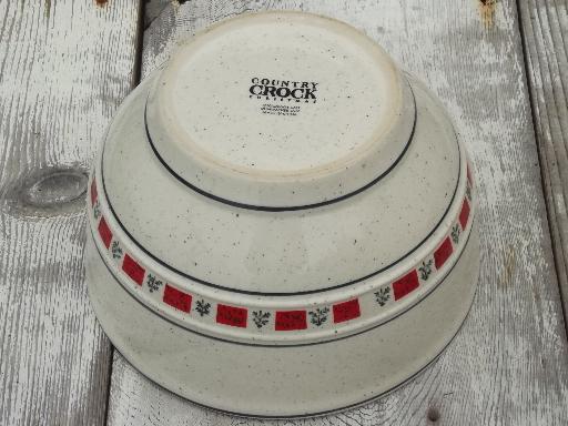 photo of Country Crock Christmas tree stoneware mixing bowl, Tienshan china #3