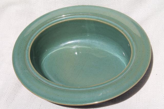 photo of Country Fare or Red Wing Village Green stoneware pottery, dome cover & deep platter #3