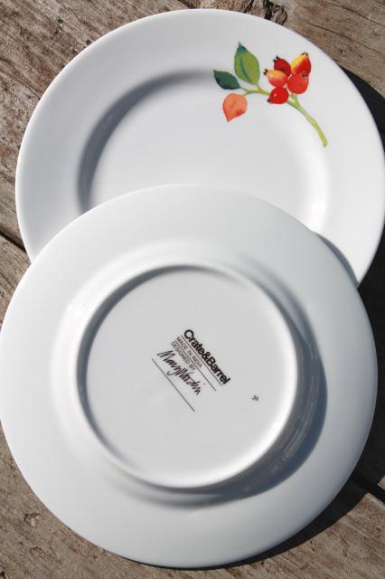 photo of Crate & Barrel Christmas holiday berry china plates, Mary Woodin Crate and Barrel #2