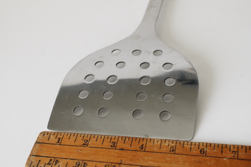 photo of Crate & Barrel large heavy stainless spatula, grill or kitchen utensil w/ wood handle  #6