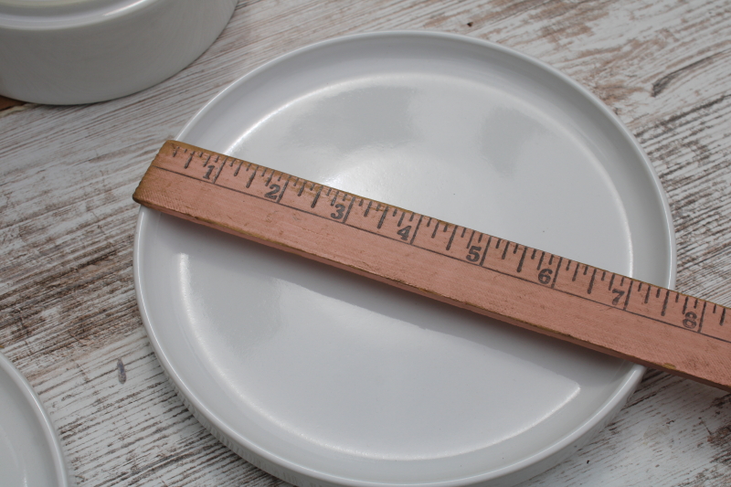 photo of Crate & Barrel vintage Trend Pacific Japan all white dinnerware, Bauhaus minimalist mod stackable dishes  #2
