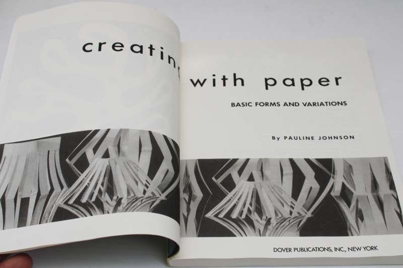 photo of Creating With Paper Pauline Johnson 1950s MCM designs w/ patterns, 90s vintage Dover edition  #2