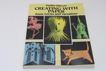 catalog photo of Creating With Paper Pauline Johnson 1950s MCM designs w/ patterns, 90s vintage Dover edition 