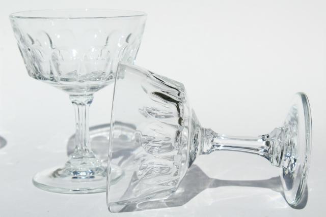 photo of Cris d'Arques Arcoroc France Petale crystal clear glass coupe champagne glasses #3