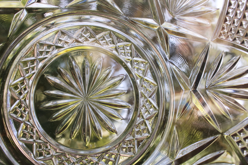 photo of Cristal dArques Arcoroc Antique pattern clear glass bowls chip & dip set w/ wire rack #5