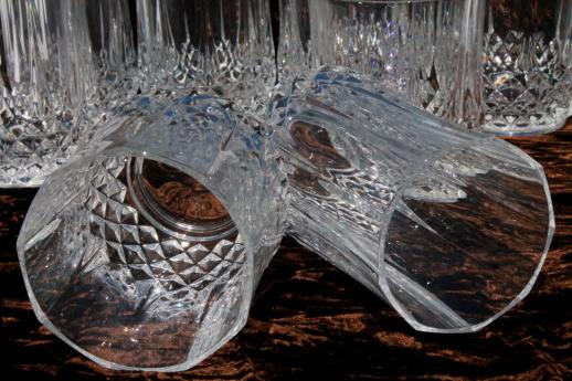 photo of Cristal d'arques Longchamp french crystal tumblers, high ball & low ball glasses #4