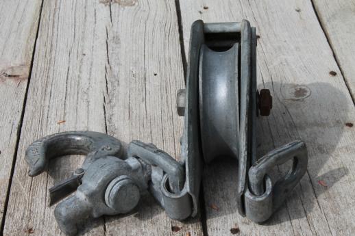 photo of Crosby McKissick snatch block pulley or roller hook  for 3/4