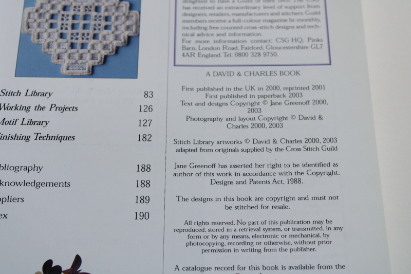 photo of Cross Stitcher's Bible, encyclopedia of embroidery stitches, charted designs  #3