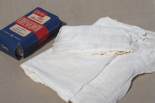 photo of Curity box vintage cotton gauze / cheesecloth fabric, for Halloween or primitive decorations #1