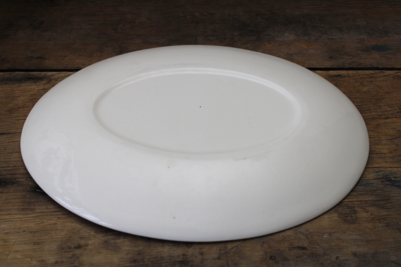 photo of Currier & Ives blue & white china platter, old inn in winter farmhouse scene  #4