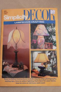 catalog photo of DIY lampshades, Simplicity home decor booklet Crafting Lampshades step by step