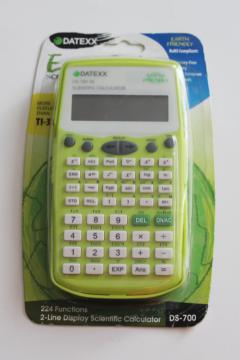 DS 700 36 Datexx scientific calculator, earth friendly, sealed original package