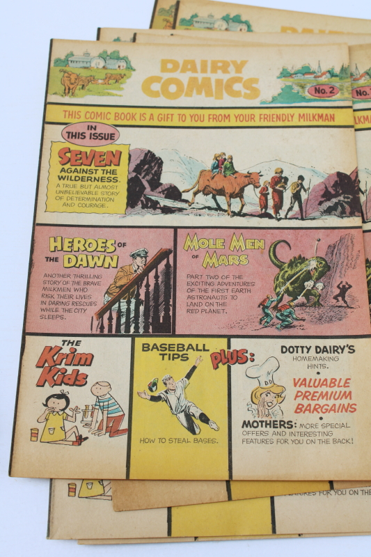 photo of Dairy Comics lot milk promotional comic books late 60s or 70s vintage #3